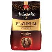 Кофе в зернах AMBASSADOR "Platinum" 1 кг, арабика 100% за 1 580 ₽. Кофе зерновой.  Доставка по РФ. Без переплат!