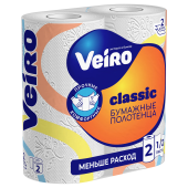 Полотенца бумажные бытовые, спайка 2 шт., 2-слойные (2х12 м), VEIRO (Вейро), белые, 5п22 за 127 ₽. Полотенца бумажные офисно-бытовые.  Доставка по РФ. Без переплат!