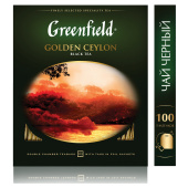 Чай GREENFIELD "Golden Ceylon" черный цейлонский, 100 пакетиков в конвертах по 2 г, 0581 за 427 ₽. Чай пакетированный. Доставка по РФ. Без переплат!