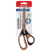 Ножницы BRAUBERG "Heavy Duty", 210 мм, суперпрочные, титановое покрытие, 2-х сторонняя заточка, 236790 за 387 ₽. Ножницы универсальные.  Доставка по РФ. Без переплат!