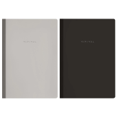 Тетрадь А4 96 л. BRAUBERG, на сшивке с корешком, клетка, обложка картон, "Minimal Classic", 405281 за 129 ₽. Тетради формата А4.  Доставка по РФ. Без переплат!