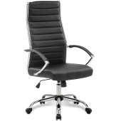 Кресло офисное BRABIX "Style EX-528", экокожа, хром, черное, 531947 за 13 701 ₽. Кресла для руководителей. Доставка по РФ. Без переплат!
