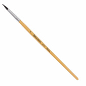 Кисть BRAUBERG, белка, круглая, № 4, 200181 за 94 ₽. Кисти для рисования.  Доставка по РФ. Без переплат!