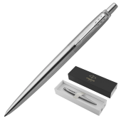 Ручка шариковая PARKER "Jotter Core Stainless Steel CT", корпус серебристый, детали хром, синяя, 1953170 за 1&nbsp;397 ₽. Ручки шариковые подарочные.  Доставка по РФ. Без переплат!