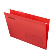 Подвесные папки A4/Foolscap (404х240 мм) до 80 л., КОМПЛЕКТ 10 шт., красные, картон, STAFF, 270936 за 983 ₽. Подвесные папки Foolscap.  Доставка по РФ. Без переплат!
