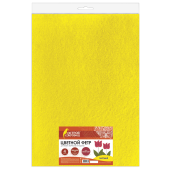 Цветной фетр для творчества, 400х600 мм, ОСТРОВ СОКРОВИЩ/BRAUBERG, 3 листа, толщина 4 мм, плотный, желтый, 660660 за 322 ₽. Фетр.  Доставка по РФ. Без переплат!