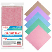 Салфетки из МИКРОФИБРЫ ПЛЮШЕВОЙ 30х30 см, КОМПЛЕКТ 10 шт., PASTEL, ассорти, 250 г/м2, LAIMA HOME, 608445 за 457 ₽. Салфетки хозяйственные.  Доставка по РФ. Без переплат!