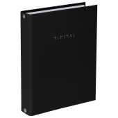 Тетрадь на кольцах А5 175х215 мм, 120 л., твердый картон, клетка, BRAUBERG "Minimal black", 404713 за 243 ₽. Тетради на кольцах.  Доставка по РФ. Без переплат!