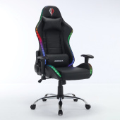 Кресло компьютерное BRABIX "Lumen GM-150 RGB", подсветка, две подушки, экокожа, черное, 532801 за 22&nbsp;561 ₽. Кресла игровые.  Доставка по РФ. Без переплат!