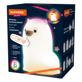 Ночник силиконовый LED "Альпака" 85x103x130 мм, белый свет/RGB, таймер, USB, аккумулятор 400 мАч, DASWERK (ДАСВЕРК), 238934 за 754 ₽. Светильники-ночники.  Доставка по РФ. Без переплат!