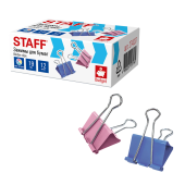 Зажимы для бумаг STAFF ECO, КОМПЛЕКТ 12 шт., 19 мм, на 60 листов, цветные, картонная коробка, 274037 за 31 ₽. Зажимы для бумаг.  Доставка по РФ. Без переплат!