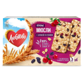Печенье злаковое ЛЮБЯТОВО "Мюсли" с клюквой и изюмом, 120 г, 7200033000_2600 за 124 ₽. Печенье, крекеры, сухари и сушки.  Доставка по РФ. Без переплат!