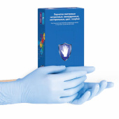 Перчатки нитриловые смотровые 50 пар (100 шт.), голубые, SAFE&CARE ZN302, размер L (большой), ЧЗ за 531 ₽. Перчатки медицинские.  Доставка по РФ. Без переплат!