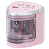 Точилка электрическая BRAUBERG DUAL (для 2 диаметров карандашей!), 4 батарейки АА, розовая, 270579 за 656 ₽. Точилки электрические.  Доставка по РФ. Без переплат!