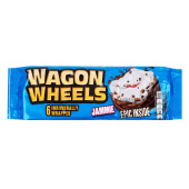 Печенье бисквитное глазированное WAGON WHEELS с суфле и джемом 220 г за 430 ₽. Печенье, крекеры, сухари и сушки.  Доставка по РФ. Без переплат!