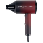 Фен SCARLETT SC-HD70I38, 2000 Вт, 2 скорости, 3 температурных режима, ионизация, черный/бордовый за 2 139 ₽. Фены для волос.  Доставка по РФ. Без переплат!