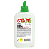 Клей ПВА STAFF EVERYDAY, 150 г, с дозатором, 225176 за 58 ₽. Клей ПВА.  Доставка по РФ. Без переплат!