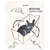 Тетрадь предметная КОТ-НЕПОСЕДА 48 л., пластиковая обложка, ИСТОРИЯ, клетка, подсказ, BRAUBERG, 405534 за 57 ₽. Тетради предметные.  Доставка по РФ. Без переплат!