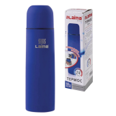 Термос LAIMA классический с узким горлом, 0,5 л, нержавеющая сталь, синий, 605122 за 560 ₽. Термосы.  Доставка по РФ. Без переплат!