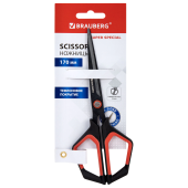 Ножницы BRAUBERG "Super special", 170 мм, черные, 3-сторонняя заточка, тефлоновое покрытие, 238848 за 151 ₽. Ножницы универсальные.  Доставка по РФ. Без переплат!