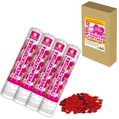 Хлопушка пневматическая 30 см "Сердечки", 3+1 шт. В ПОДАРОК, фольга цвет красный, ЗОЛОТАЯ СКАЗКА, 592082 за 745 ₽. Хлопушки.  Доставка по РФ. Без переплат!