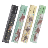 Линейка пластиковая 15 см BRAUBERG "МИЛЫЕ КОТЫ", тонированная, ассорти, 210865 за 31 ₽. Линейки.  Доставка по РФ. Без переплат!