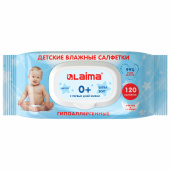 Салфетки влажные детские 120 шт., универсальные, 0+, с пластиковым клапаном, LAIMA Kids, 128079 за 141 ₽. Салфетки влажные детские.  Доставка по РФ. Без переплат!