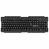 Клавиатура беспроводная DEFENDER Element HB-195 RU, USB, 114 клавиш, черная, 45195 за 748 ₽. Клавиатуры беспроводные.  Доставка по РФ. Без переплат!