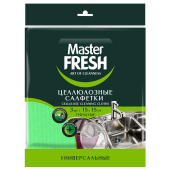 Салфетки целлюлозные (губчатые) 15х15 см, КОМПЛЕКТ 3 шт., зеленые, MASTER FRESH за 91 ₽. Салфетки хозяйственные.  Доставка по РФ. Без переплат!