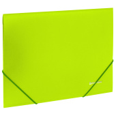 Папка на резинках BRAUBERG "Neon", неоновая, зеленая, до 300 листов, 0,5 мм, 227460 за 391 ₽. Папки на резинках пластиковые. Доставка по РФ. Без переплат!