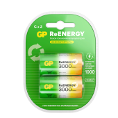 Батарейки аккумуляторные GP ReEnergy Ni-Mh КОМПЛЕКТ 2 шт., С (HR14), 3000 mAh, 300CHCRGY-2CRCB2 за 1&nbsp;731 ₽. Аккумуляторные батарейки.  Доставка по РФ. Без переплат!