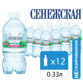 Вода негазированная питьевая СЕНЕЖСКАЯ, 0,33 л за 37 ₽. Минеральная и питьевая вода.  Доставка по РФ. Без переплат!