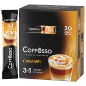 Кофе растворимый порционный COFFESSO "3 в 1 Caramel", пакетик 15 г, 102149 за 20 ₽. Кофе растворимый.  Доставка по РФ. Без переплат!