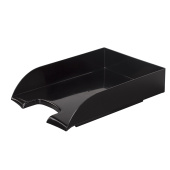 Лоток горизонтальный для бумаг BRAUBERG "Office style", 320х245х65 мм, черный, 237286 за 289 ₽. Лотки горизонтальные (поддоны).  Доставка по РФ. Без переплат!