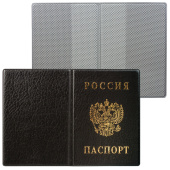 Обложка для паспорта с гербом, ПВХ, черная, ДПС, 2203.В-107 за 142 ₽. Обложки для паспорта. Доставка по РФ. Без переплат!