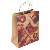 Пакет подарочный КОМПЛЕКТ 10 штук, новогодний, 26x13x32 см, "Christmas Kraft", ЗОЛОТАЯ СКАЗКА, 591961 за 553 ₽. Пакеты подарочные новогодние.  Доставка по РФ. Без переплат!