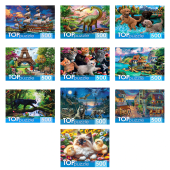 Пазл картонный 500 элементов АССОРТИ, 470х330мм, РК за 293 ₽. Пазлы классические.  Доставка по РФ. Без переплат!