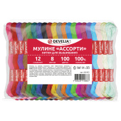 Нитки для вышивания (мулине), набор 100 цветов, 8 м, полиэфир, DEVELIA (Девелиа), 665432 за 431 ₽. Нитки швейные.  Доставка по РФ. Без переплат!