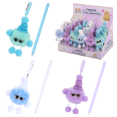 Ручка с пушистой подвеской шариковая FUNSTER "FLUFFY HAT", СИНЯЯ, пишущий узел 0,7 мм, 144524 за 96 ₽. Ручки шариковые неавтоматические.  Доставка по РФ. Без переплат!