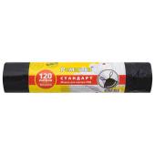 Мешки для мусора с завязками 120 л черные в рулоне 10 шт., ПВД 30 мкм, 70х110 см, РОМАШКА, ЗВС-120/10/12/Ч за 190 ₽. Мешки для мусора универсальные.  Доставка по РФ. Без переплат!