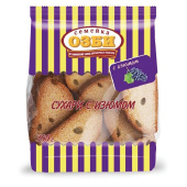 Сухари СЕМЕЙКА ОЗБИ с изюмом в сахаре, 300 г, 1269 за 159 ₽. Печенье, крекеры, сухари и сушки.  Доставка по РФ. Без переплат!