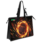 Папка для рисунков и чертежей с регулируемыми ручками BRAUBERG KIDS А3,1 отделение, карман внутри, "Fire split", 273416 за 512 ₽. Портфели и папки для рисунков и чертежей.  Доставка по РФ. Без переплат!