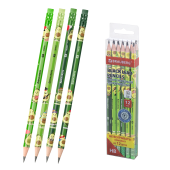 Набор карандашей чернографитных с принтом BRAUBERG "AVOCADO", 12 штук, HB, с ластиком, корпус ассорти, 182032 за 131 ₽. Карандаши чернографитные.  Доставка по РФ. Без переплат!