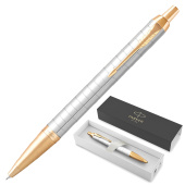 Ручка шариковая PARKER "IM Premium Pearl GT", жемчужный лак, позолота, синяя, 2143643 за 7 167 ₽. Ручки шариковые подарочные.  Доставка по РФ. Без переплат!