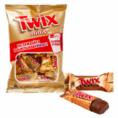 Батончики мини TWIX "Minis" печенье с карамелью в молочном шоколаде, 184 г, 2263 за 350 ₽. Конфеты фасованные.  Доставка по РФ. Без переплат!