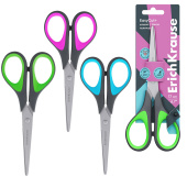 Ножницы ERICH KRAUSE "EasyCut+", 17 см, ассорти, блистер, 35099 за 204 ₽. Ножницы универсальные.  Доставка по РФ. Без переплат!