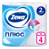Бумага туалетная 2-х слойная, 4 рулона (4х23 м), белая, ZEWA Plus, 144051 за 252 ₽. Туалетная бумага офисно-бытовая.  Доставка по РФ. Без переплат!