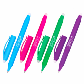 Ручка стираемая гелевая с грипом BRAUBERG "SOFT&SILK FRUITY", СИНЯЯ, корпус ассорти, узел 0,7 мм, 143254 за 112 ₽. Ручки со стираемыми чернилами.  Доставка по РФ. Без переплат!