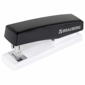 Степлер №24/6, 26/6 BRAUBERG "STYLE MAX", до 30 листов, черный, 272749 за 161 ₽. Степлеры настольные.  Доставка по РФ. Без переплат!