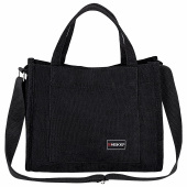 Сумка шоппер HEIKKI MINI (ХЕЙКИ), вельвет, черный, 25х20 см, 272439 за 484 ₽. Сумки-шопперы.  Доставка по РФ. Без переплат!